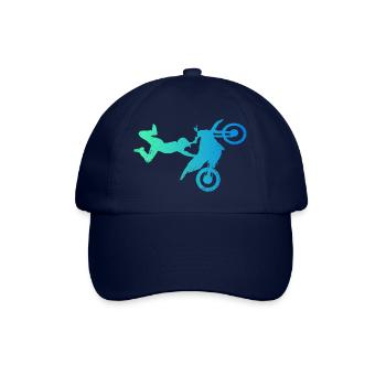 Motocross Dirt Bike Rider Motorcycle - Baseball Cap - blue/blue - Front