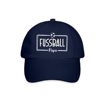 Fussball Papa weiß - Baseballkappe - Blau/Blau - Vorne