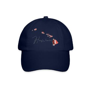 Real Football in the Hawaii State Map HI - Baseball Cap - blue/blue - Front