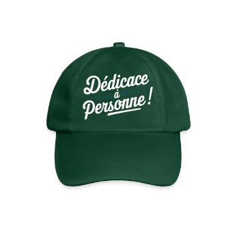 Dédicace à personne - Casquette classique - vert bouteille - Devant