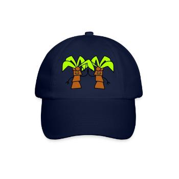 2 drôle mignon palmiers salutation équipe de visage comique - Casquette classique - bleu/bleu - Devant