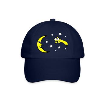 Mond und Sterne - Baseballkappe - Blau/Blau - Vorne