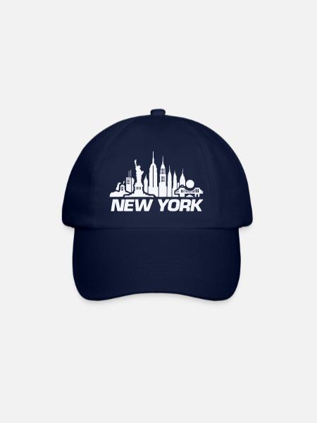 new york skyline ny - Baseballkappe - Blau/Blau