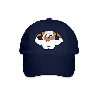 Chien Bodybuilder Muscles forts Gym Haltérophilie - Casquette classique - bleu/bleu - Devant