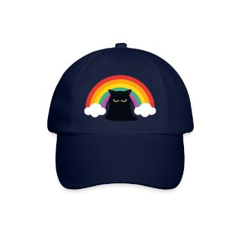 Mürrische Katze unterm Regenbogen - Casquette classique - bleu/bleu - Devant