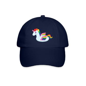 Süßes Einhorn mit Flügel Pool Float - Baseballkappe - Blau/Blau - Vorne
