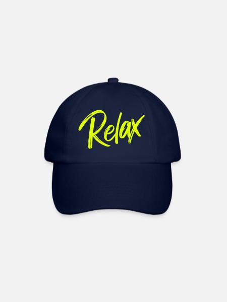relax gelb neon - Baseballkappe - Blau/Blau