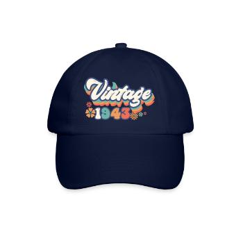1943 Geburtstag 80 Jahre Jahrgang - Baseballkappe - Blau/Blau - Vorne