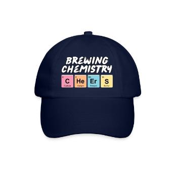Funny inscription with the names of chemical elements - Baseball Cap - blue/blue - Front