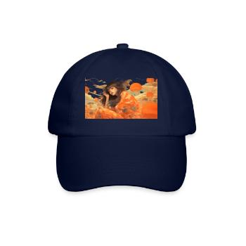 woman thinking - Baseballkappe - Blau/Blau - Vorne