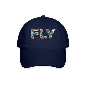 Firefly FLY paraglider and clouds 20286 - Baseballkappe - Blau/Blau - Vorne
