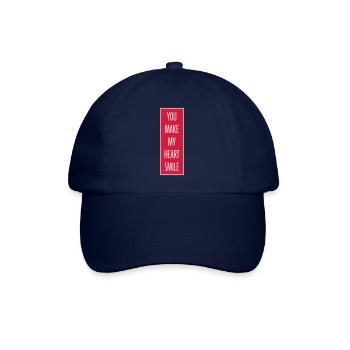 make my heart smile - Baseballkappe - Blau/Blau - Vorne