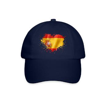 coeur espagne drapeau - Baseball Cap - blue/blue - Front