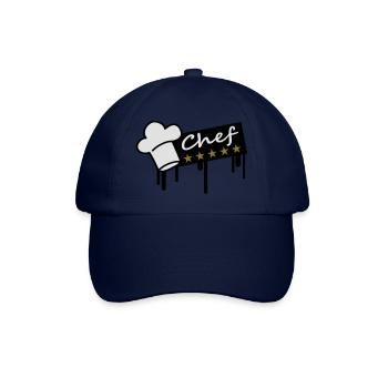 5_stars_chef_grafitti_rectangle - Baseball Cap - blue/blue - Front