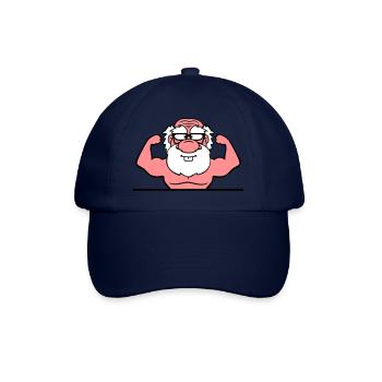 text write frame old grandfather grandfather hornbrill - Baseball Cap - blue/blue - Front