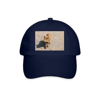 Frischling Wildschwein (Sus scrofa) im Wald - Baseballkappe - Blau/Blau - Vorne