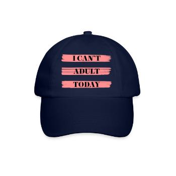 I CAN'T ADULT TODAY - Baseballkappe - Blau/Blau - Vorne