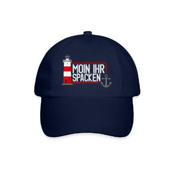 Moin Ihr Spacken - Hamburger Dialekt - Baseballkappe - Blau/Blau - Vorne