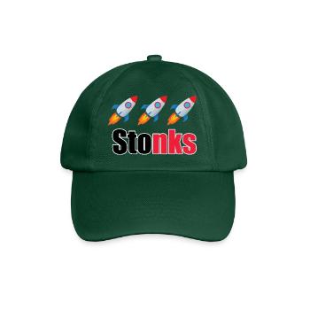 Stonks - Baseball Cap - bottle green - Front