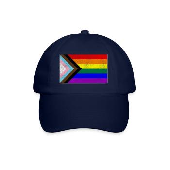 Distressed Progress LGBTQ Pride Flag - Baseball Cap - blue/blue - Front