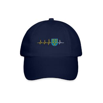 BATTEMENTS DE COEUR BASSE-AUTRICHE NÖ EKG DRAPEAU CADEAU - Casquette classique - bleu/bleu - Devant
