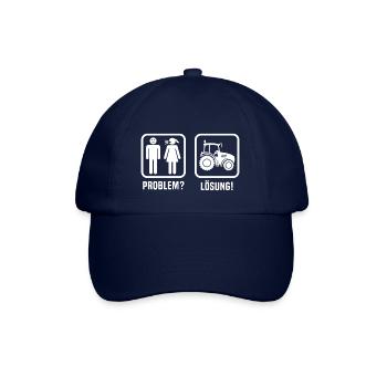 Problem und Lösung trecker traktor fahren - Baseballkappe - Blau/Blau - Vorne