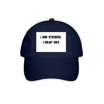 I bin steirer i deaf des 1 - Baseballkappe - Blau/Blau - Vorne