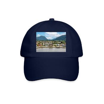 Nordfjordeid Panorama view from harbor norway - Baseball Cap - blue/blue - Front