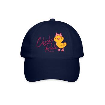Chicks Rule cute little bird - Baseball Cap - blue/blue - Front