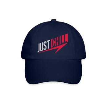 Just Chill Text Logo - Baseballkappe - Blau/Blau - Vorne