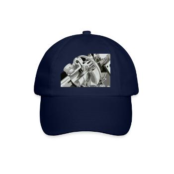 Turbocharger for the car and tuning in cross-section - Baseball Cap - blue/blue - Front