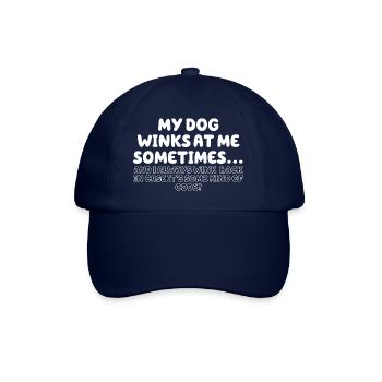 Mein Hund zwinkert mir manchmal zu - Baseballkappe - Blau/Blau - Vorne