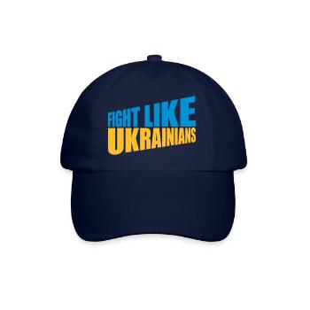fight like ukrainians quote - Baseball Cap - blue/blue - Front