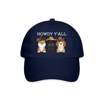 Howdy Y'all - Dog Lovers - Baseballkappe - Blau/Blau - Vorne