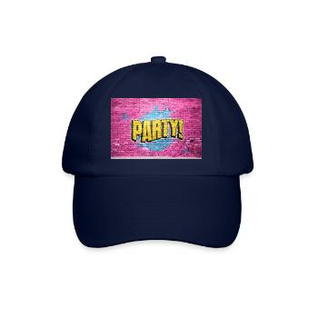 Party Disco Comic Stil Blase Graffiti Schriftzug - Baseballkappe - Blau/Blau - Vorne