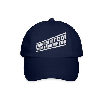 pizza thinks about me - Baseballkappe - Blau/Blau - Vorne