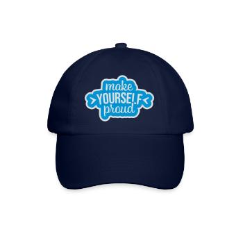 make yourself proud Zitat - Baseballkappe - Blau/Blau - Vorne