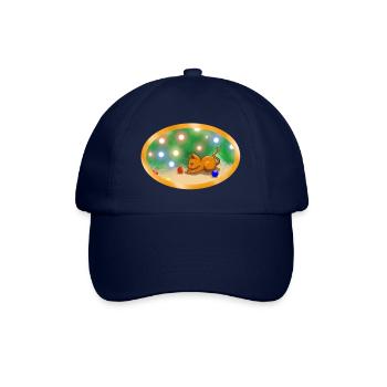Christmas Cat - Baseballkappe - Blau/Blau - Vorne