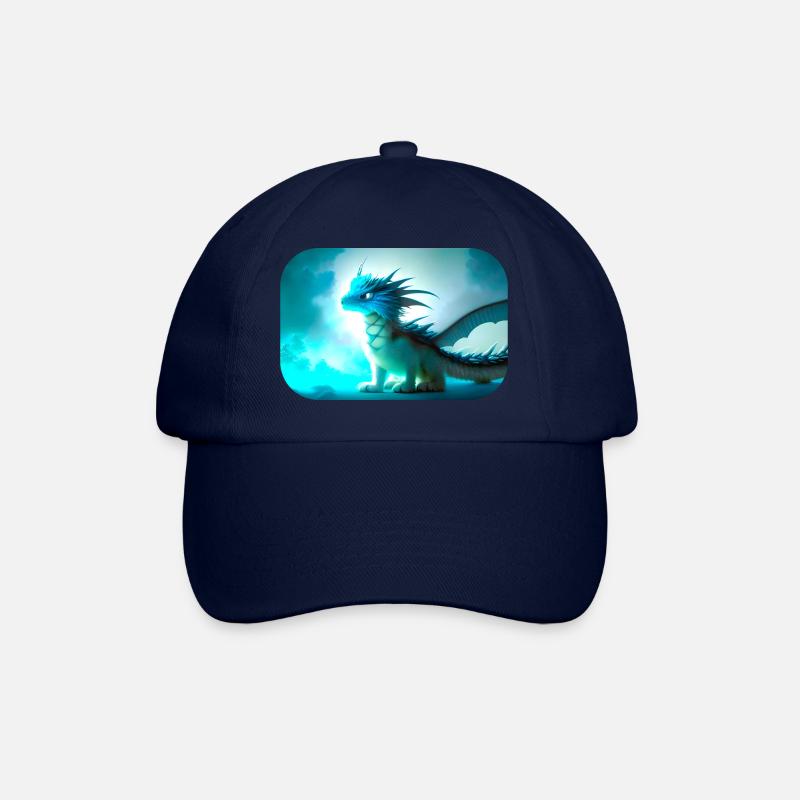 Grummliger little dragon - Baseball Cap - blue/blue