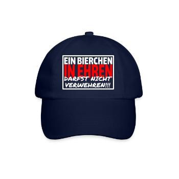 EIN BIERCHEN IN EHREN DARFST NICHT VERWEHREN - Baseballkappe - Blau/Blau - Vorne