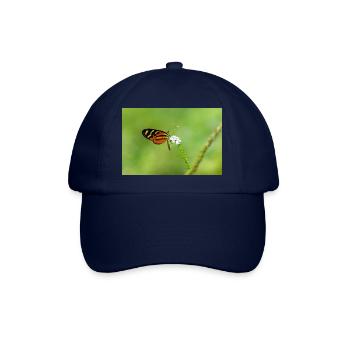 The butterfly on the flower - Baseball Cap - blue/blue - Front