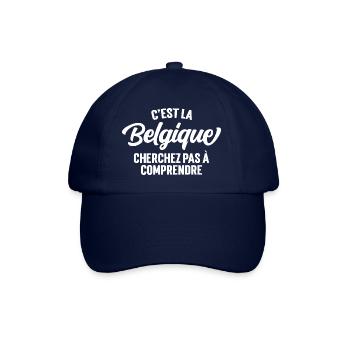 C'est La Belgique Cherchez Pas à Comprendre - Casquette classique - bleu/bleu - Devant