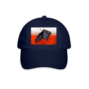 Polish eagle against the background of the national flag. - Baseball Cap - blue/blue - Front