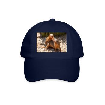 dwarf mongoose (in german Zwergmangusten) Helogale - Baseball Cap - blue/blue - Front