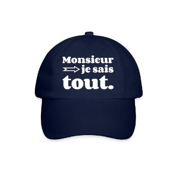 Monsieur Je Sais Tout - Casquette classique - bleu/bleu - Devant