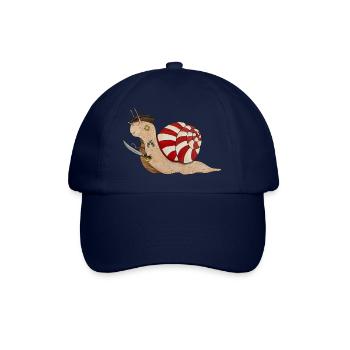 pirate snail, pirate snail, buccaneer - Baseball Cap - blue/blue - Front