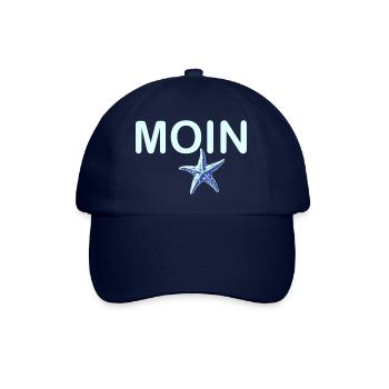 Moin mit Seestern - Baseballkappe - Blau/Blau - Vorne