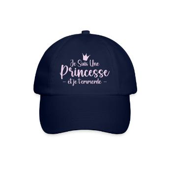 Ich bin eine Prinzessin und ficke dich - Baseballkappe - Blau/Blau - Vorne