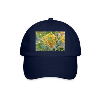 blühende bunte Wolfsmilch (Euphorbia) Blume - Baseballkappe - Blau/Blau - Vorne