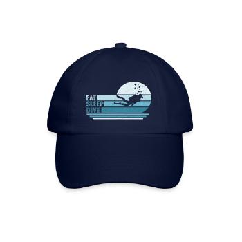 Eat Sleep dive - Baseball Cap - blue/blue - Front